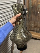 Duży wazon  ciemne szkło PRL