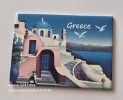 Magnes na lodówkę SANTORINI Grecja(10). Rodos Kos Corfu Kefalonia Zakynthos