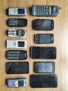 Stare telefony komórkowe zestaw Sony Samsung Nokia uszkodzone
