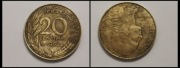 Francja 20 centimes 1994 odwrotka