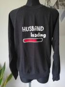 Czarna bluza z nadrukiem dla narzeczonego / przyszłego męża. Prezent. Nowa.