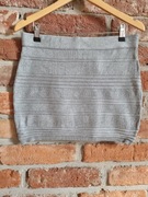 szara dzianinowa spódniczka mini * AMISU