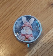 Pojemnik, pudełko, organizer, puzderko Króliczek okrągły