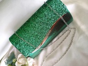 Zielona kopertówka- Brokatowo metalizowana