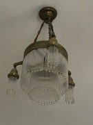 Oryginalny secesyjny antyczny żyrandol po renowacji