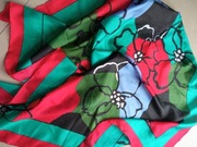 Mon`De Italan Design chusta 100% jedwab silk kwiaty 84 cm j. nowa cudo