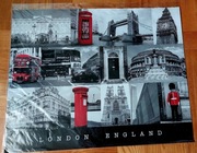 Plakat London nowy w folii. Także decoupage