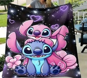 Nowy duży mięciutki bajkowy koc Stitch 150x200