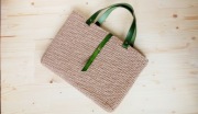 Torba na laptopa z juty ręcznie robiona
