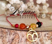 Bransoletka znak zodiaku Baran Handmade kamienie naturalne Prezent