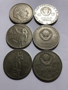 Zest.3szt 1 Rubel ZSRR 1965,1967,1970,st. bardzo ładny  CZYTAJ OPIS