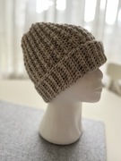 Czapka zrobiona na szydełku beanie handmade