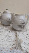 Zestaw japońskiej porcelany Mlecznik Cukiernica