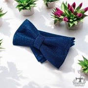 Zestaw modrakowy mucha męska z poszetką