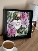 Ramka 3D, shadowbox, Dzień Matki, Prezent, Rękodzieło, Dekoracja