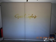 Kurtyna - biała 2,3m x 2,9m z aluminiowym stelażem, Dj, wesela,imprezy