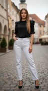 Spodnie jeansowe białe ONLY XS 34