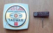 Unitra Radwar i Radwar 25 lat 1978 r._wpinki, znaczki - szpilka