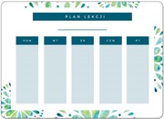 Plan lekcji zajęć tablica magnetyczna na lodówkę naklejka zmywalna