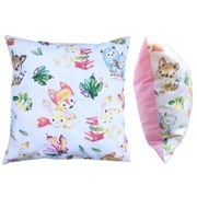 Poszewka 40x40 cm Sowa zając lis książki Las - Bawełna