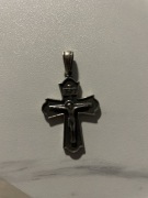 Srebrny krzyżyk krzyż krucyfiks prawosławny