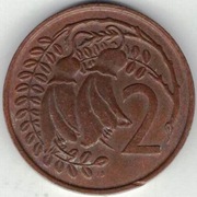 Nowa Zelandia 2 centy cents 1967 - 21,1 mm nr 1