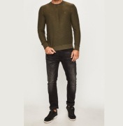 Jack & Jones Premium nowy sweter z logo r. L Khaki oliwkowy