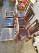 5 krzeseł secesyjnych z początku XX wieku – oryginalna skóra+ 6. podobne 