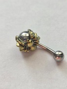 Kolczyk do pępka z pająkiem