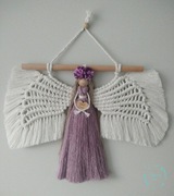 Anioł stróż z makramy, aniołek na prezent, makrama, zawieszka, dekoracja