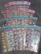 Naklejki wypukłe 24 arkusze hello kitty sanrio kuromi my melody cinnamorol 