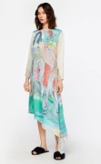 POSTYR - asymetryczna midi sukienka nadruk 36