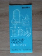 Budapeszt hotele hotel mapa Balaton biuro Ibusz lata 70-te Węgry Vintage