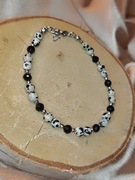 Bransoletka „Ochrona i Harmonia Mini” Jaspis Dalmatyński i Czarny Turmalin