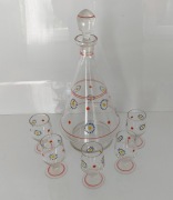 Zestaw kieliszków i karafka Czechosłowacja lata 60