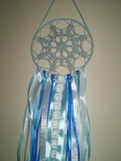 ŁAPACZ SNÓW RĘCZNIE WYKONANY BIAŁY (9)