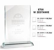 Statuetka szklana, trofeum kryształowe masywne Z 