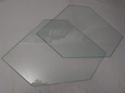Szyba półka szklana narożna 2 szt. sześciokąt
