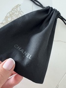 CHANEL worek woreczek sakiewka czarna z Logo marki Oryginalna