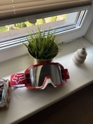 Gogle Motocross FOX Czerwone , lustrzana szybka