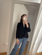 Czarna wełniana elegancka marynarka żakiet Vintage Eastex XL