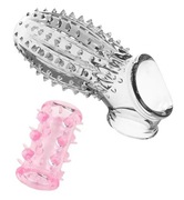 Nakładka poszerzająca penisa, rękaw, pierścień erekcyjny - 2 szt.