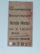 Magnes Bilet Bismarcksruhm (Ostrowki k/Chodzieży) - Obernick (Warthe)