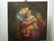 Stary obraz religijny na płótnie