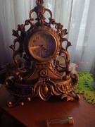 Mosiężny zegar kominkowy 