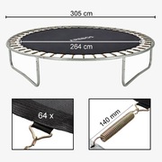 Mata do trampoliny 305cm 64 oczek 140 mm Arebos
