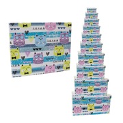 Pudełko kartonowe ozdobne na prezenty "Kotki", prostokąt, 27x20x11.5 cm