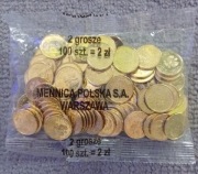 2 grosze woreczek menniczy z 2023 roku 