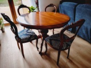 Stół stylowy Ludwik Filip i 6 krzeseł