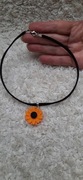 Naszyjnik choker z kwiatem słonecznika boho nowy